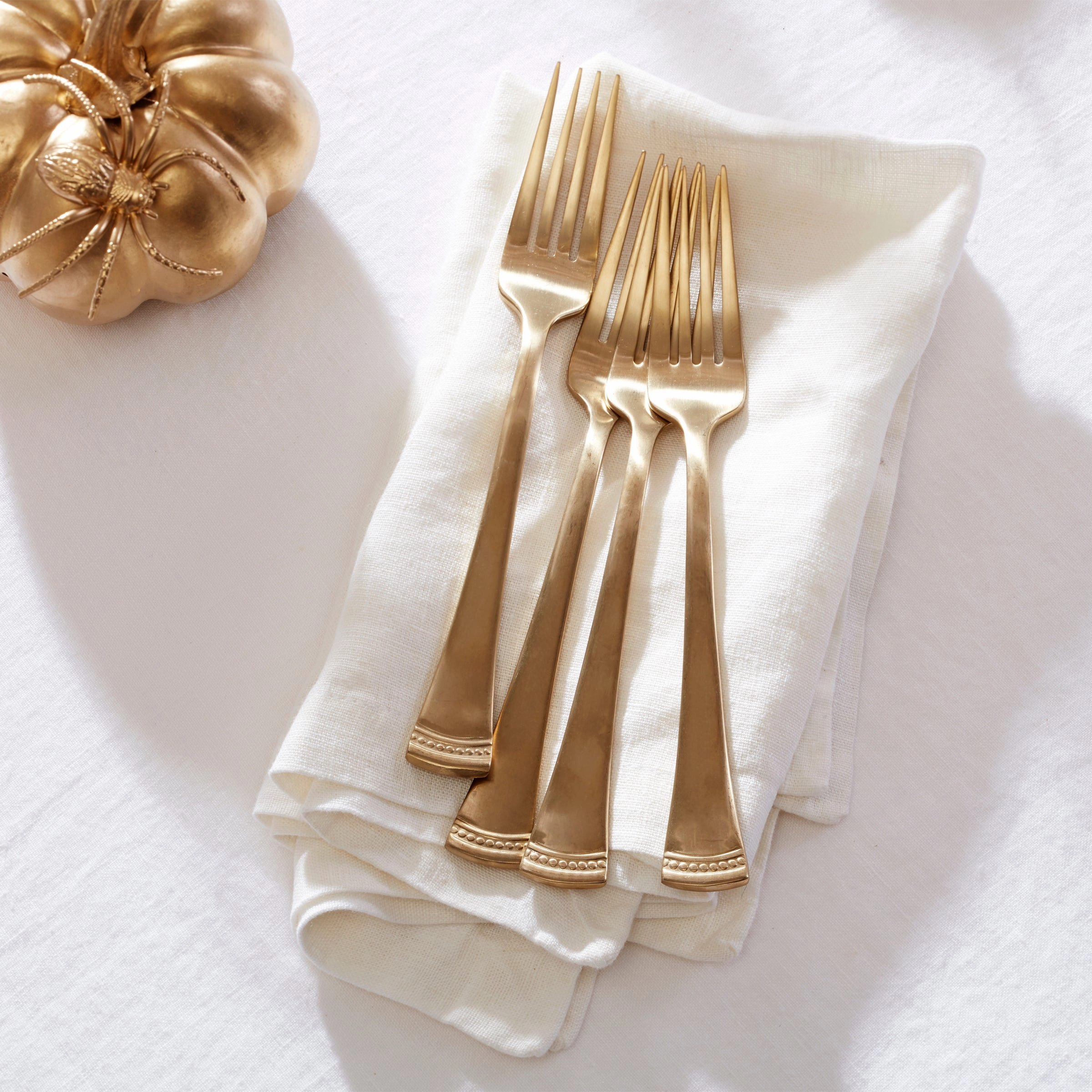 Portola Gold Satin 60 Piece Flatware Set