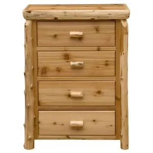 Premium Cedar Log Chest of Drawers - 3 Sizes bedroom furniture, nightstand