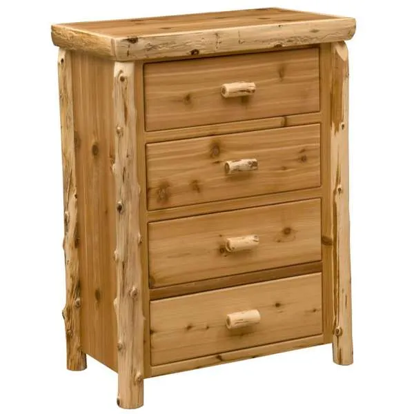 Premium Cedar Log Chest of Drawers - 3 Sizes