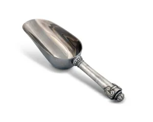 Premium Pewter Ice Scoop shower curtain, waterproof liner