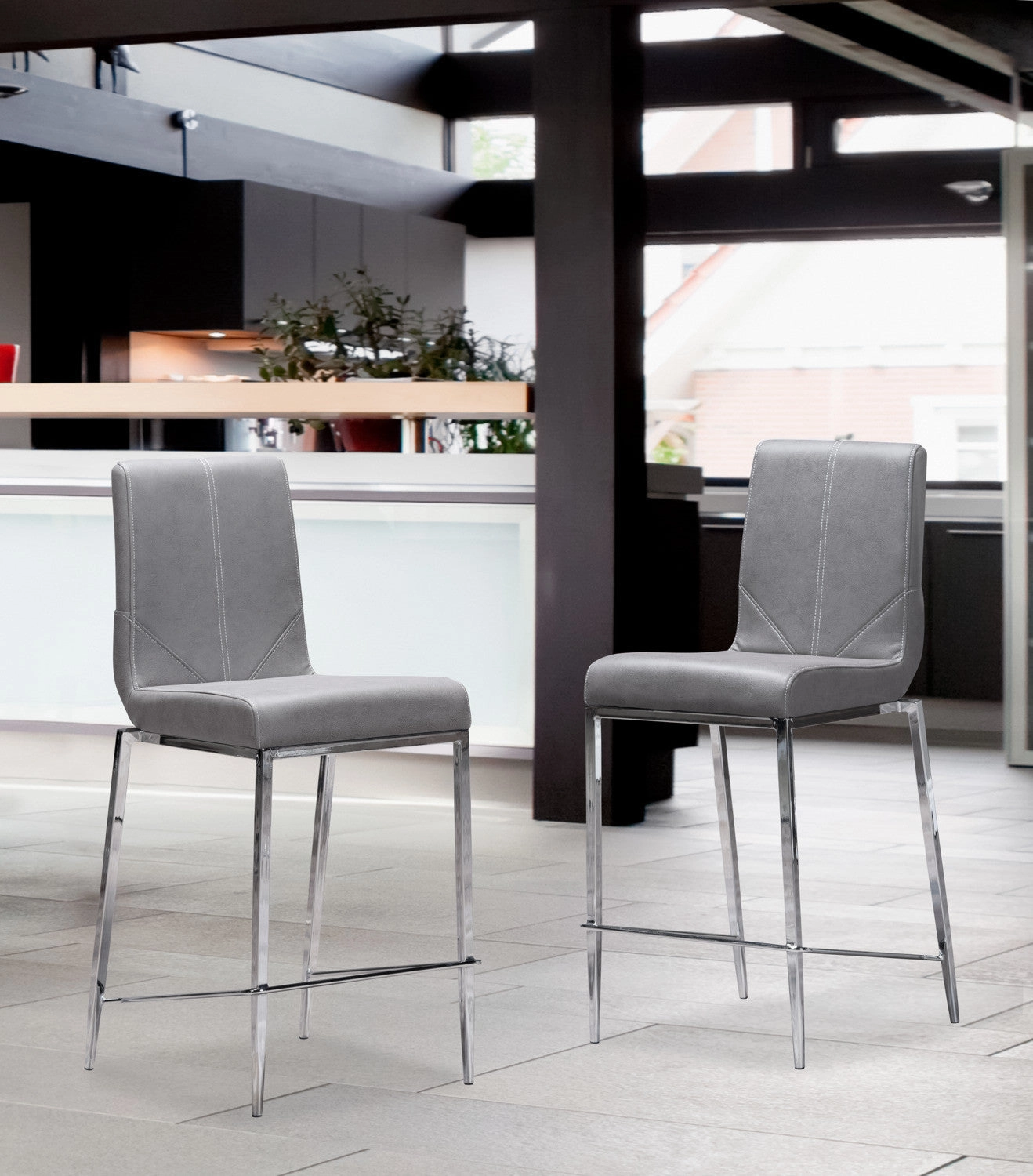 Prescott Counter Height Stool - Grey