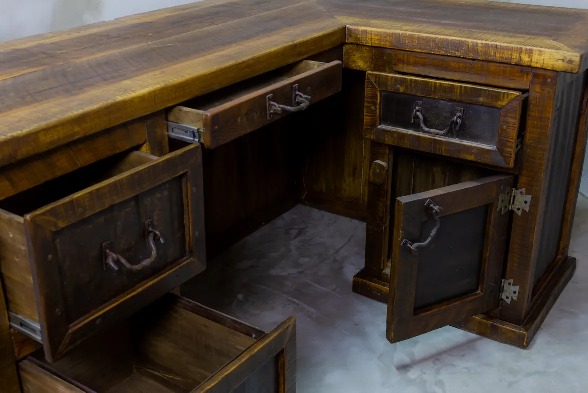 Pueblo Rustic Corner L-Desk