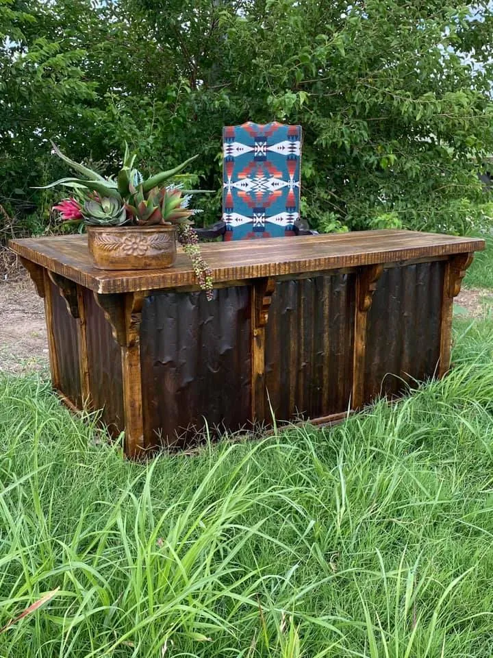 Pueblo Rustic Corner L-Desk