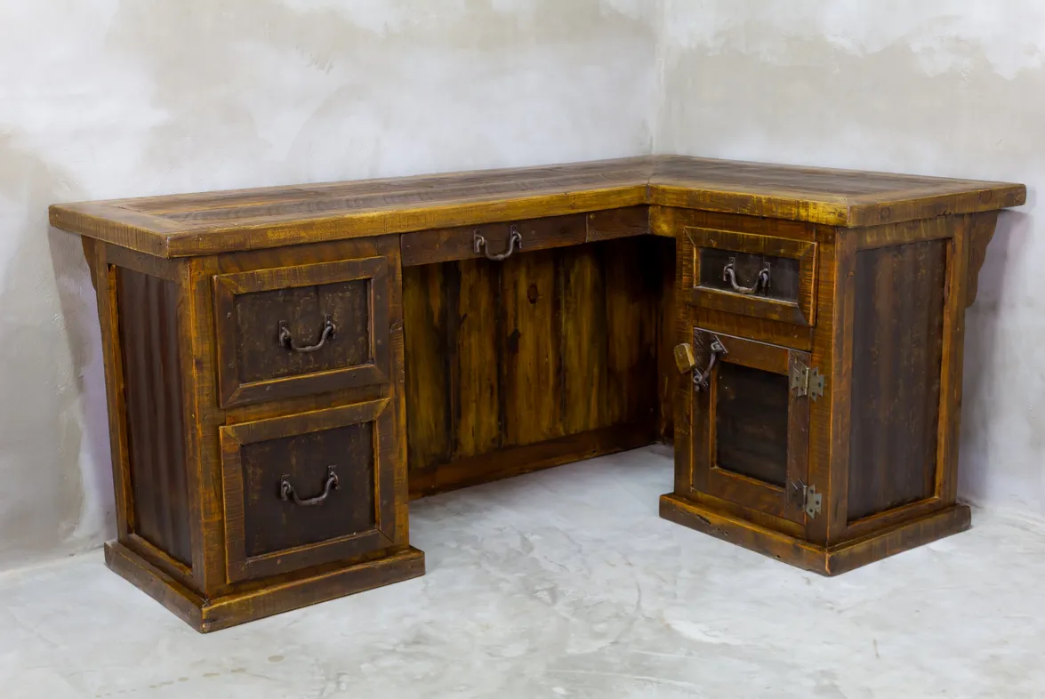 Pueblo Rustic Corner L-Desk