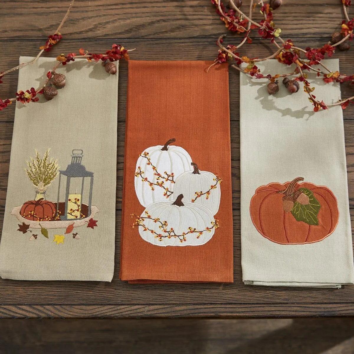 Pumpkin & Lantern Dishtowel
