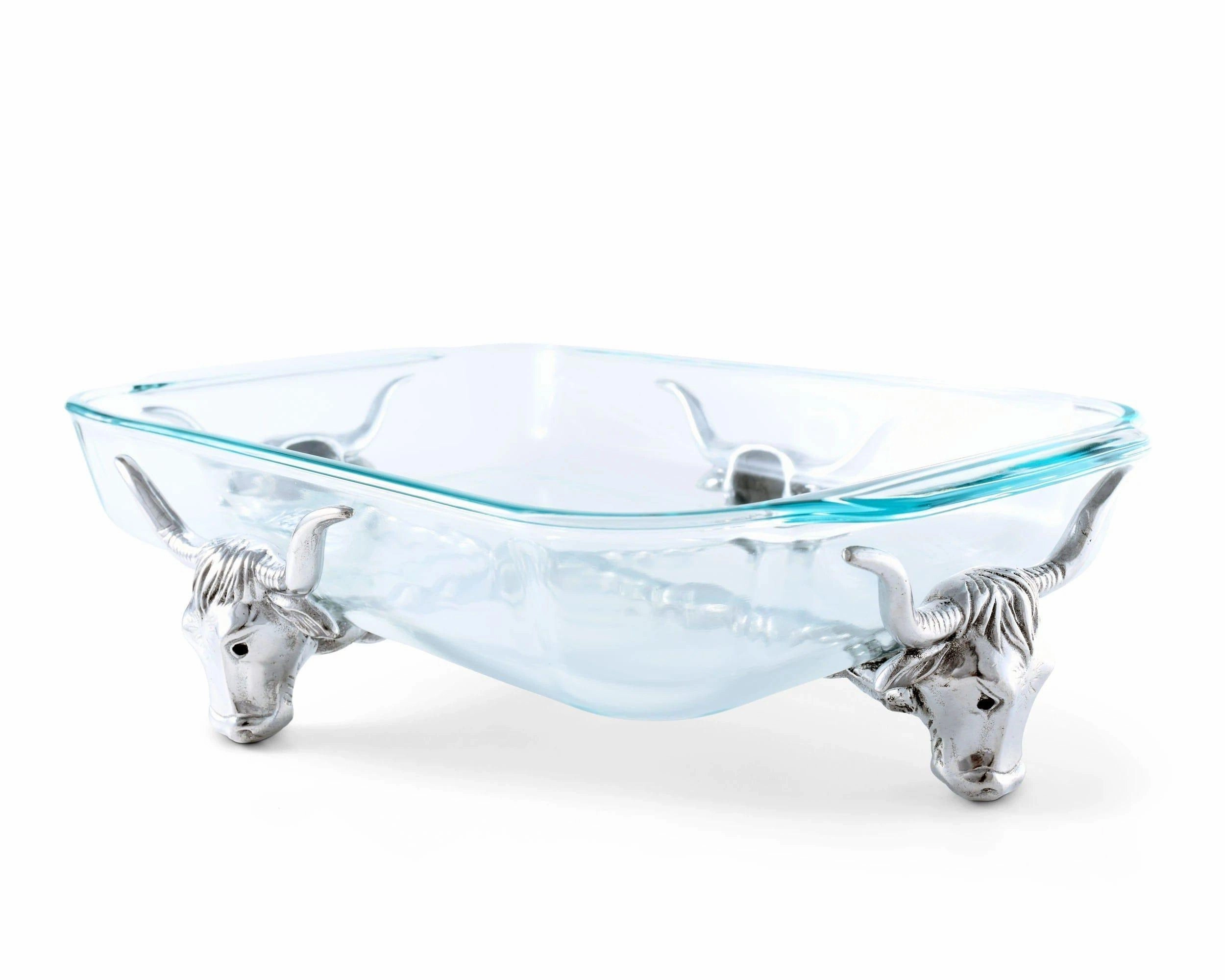 Pyrex Baking Dish with Longhorn Steer Stand baking dish, nonstick cookware