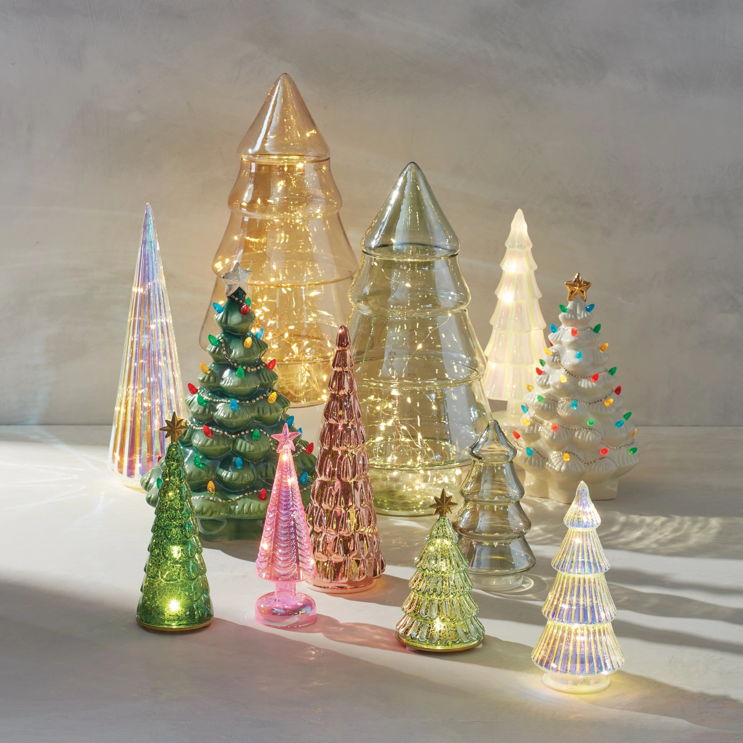 Radiant Light Lit Pine Tree