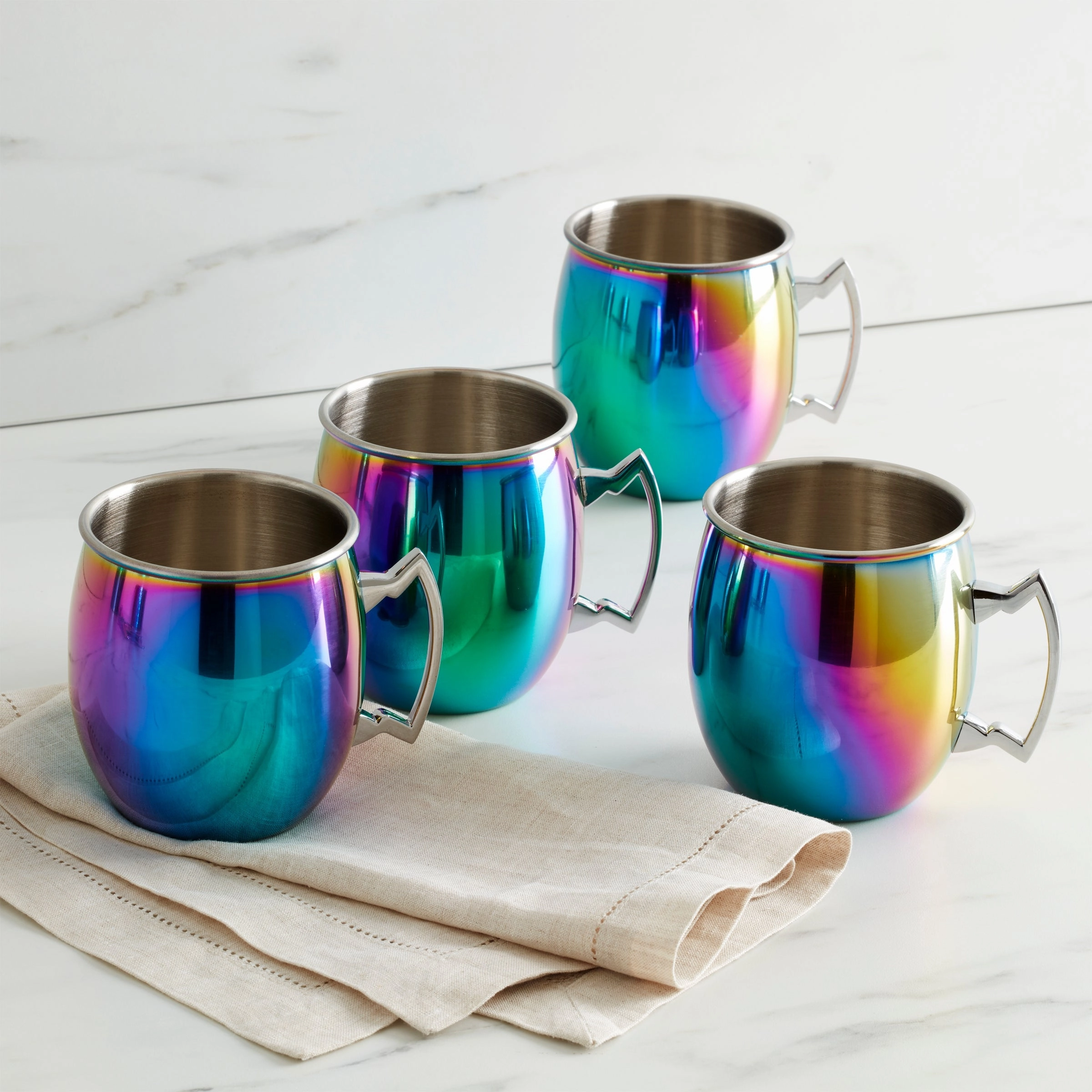 Rainbow Moscow Mule Mugs - Set Of 4