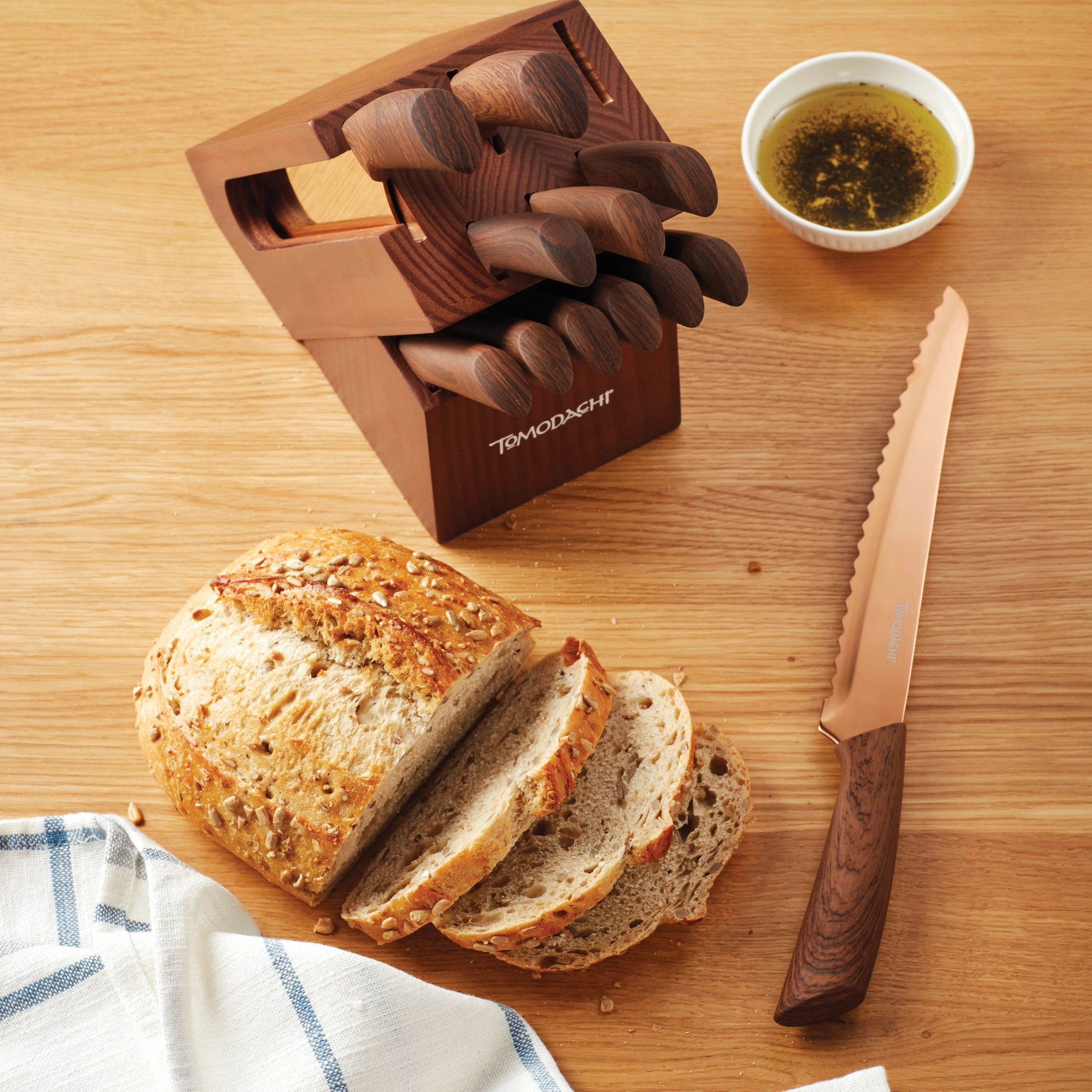 Raintree Copper 13 Piece Cutlery Block Set