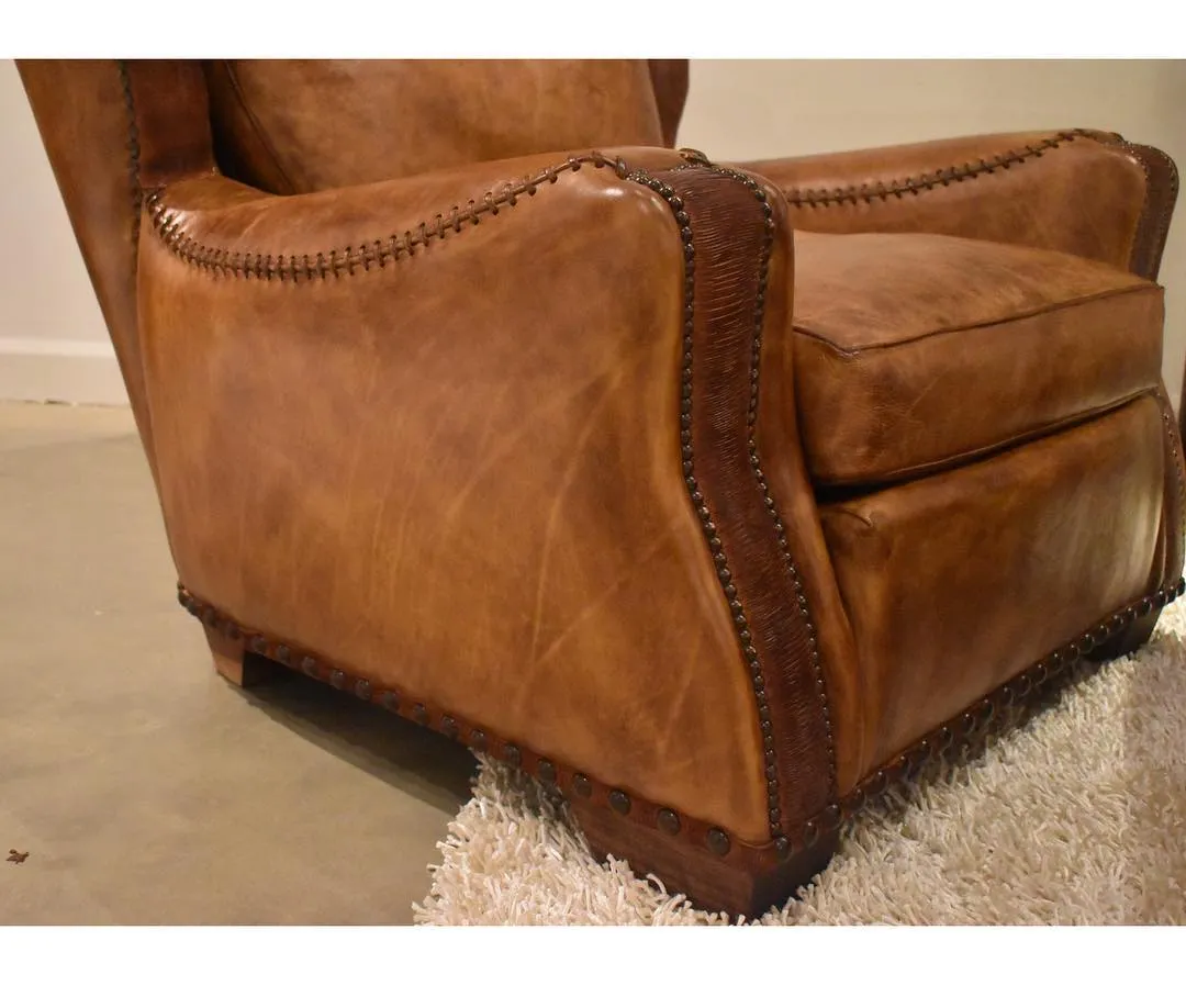 Rambler Leather Lounge Chair & Ottoman