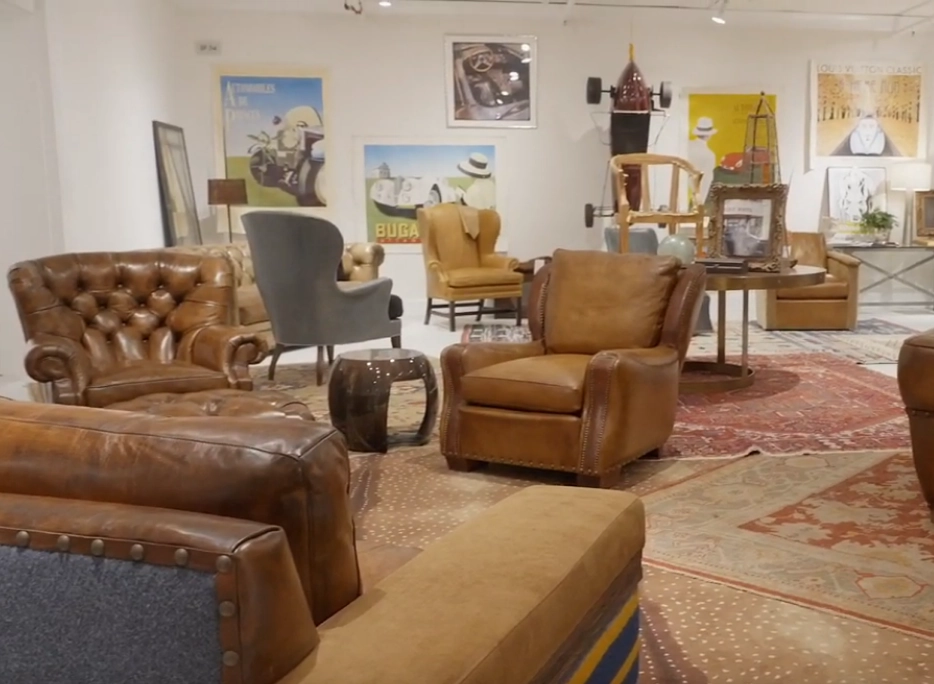 Rambler Leather Lounge Chair & Ottoman