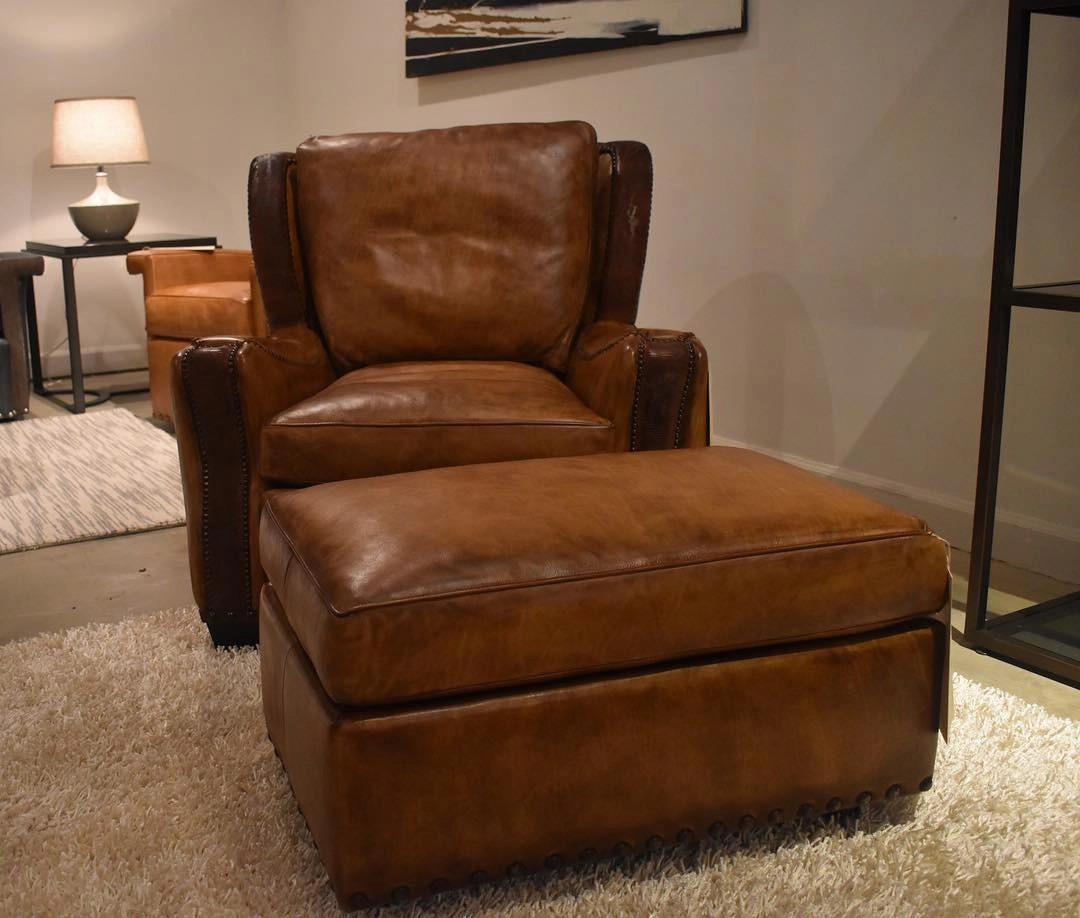 Rambler Leather Lounge Chair & Ottoman