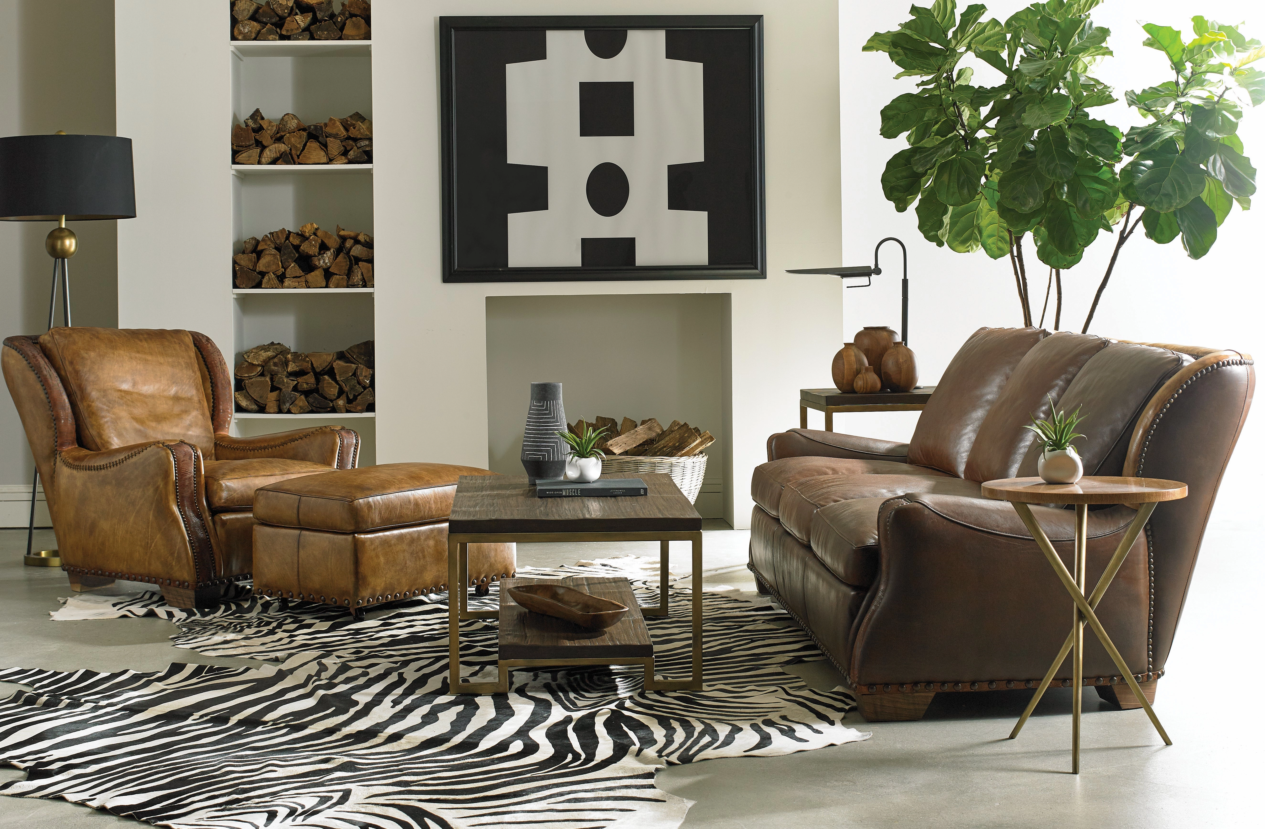 Rambler Leather Lounge Chair & Ottoman