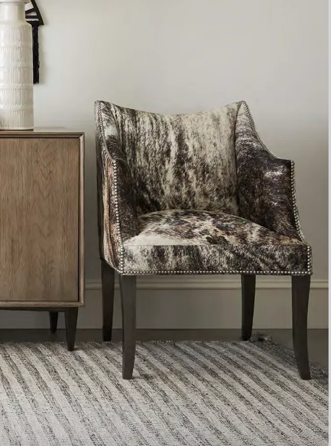 Rancho Brindle Cowhide Accent Chair