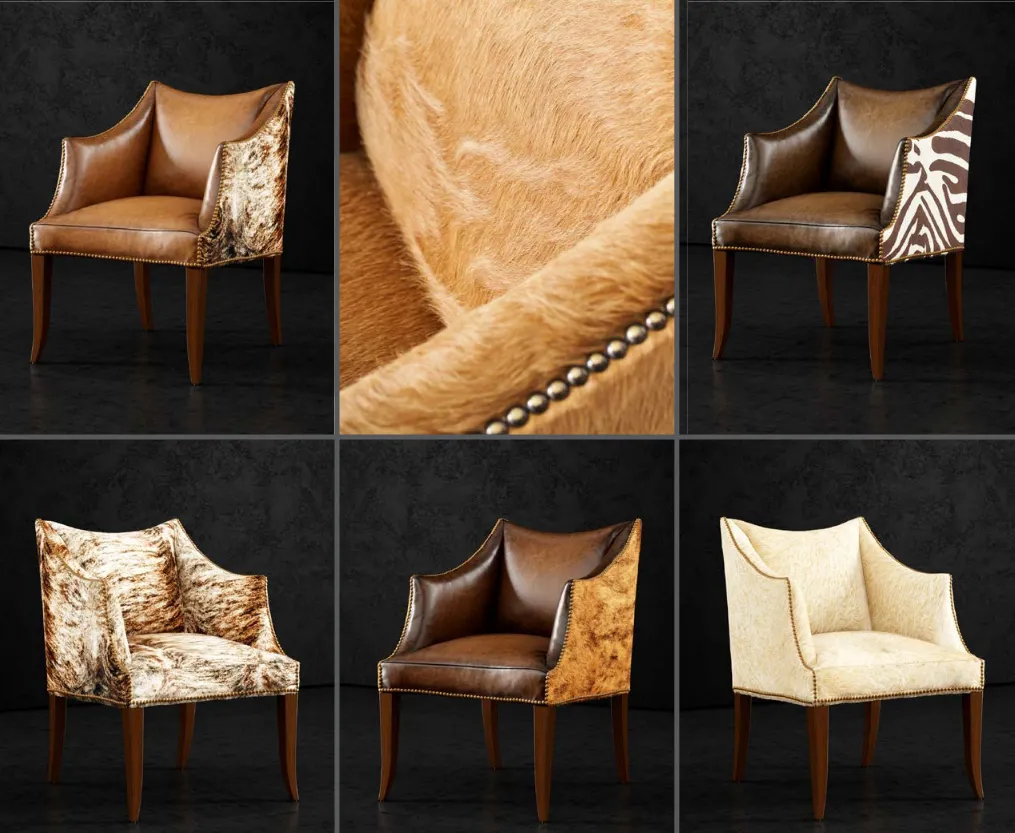 Rancho Brindle Cowhide Accent Chair