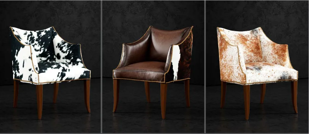 Rancho Brindle Cowhide Accent Chair