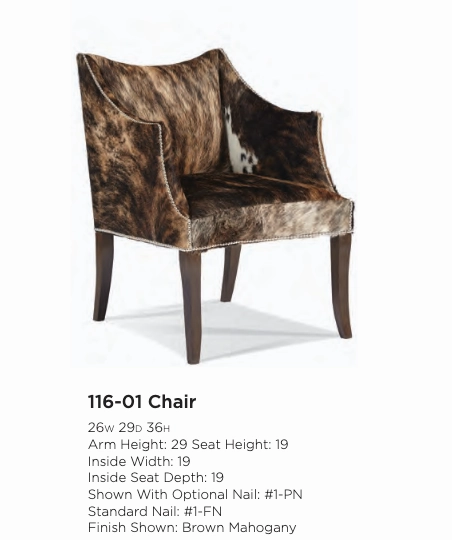 Rancho Brindle Cowhide Accent Chair