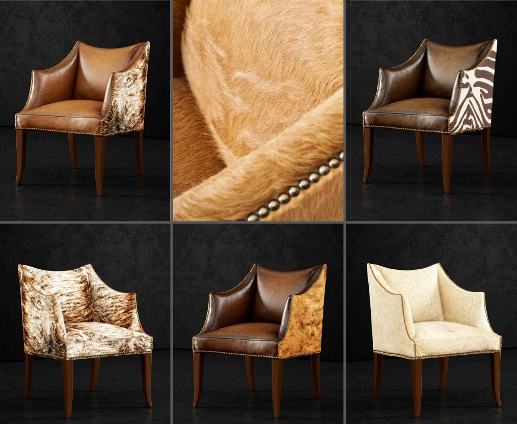 Rancho Brindle Cowhide Accent Chair