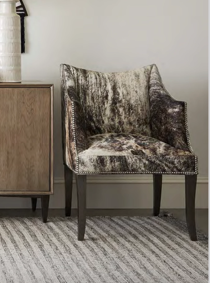 Rancho Brindle Cowhide Accent Chair