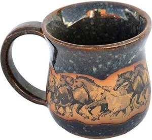 Range Horses Coffee Mugs in Sea Mist toilet seat cover, slow close seat