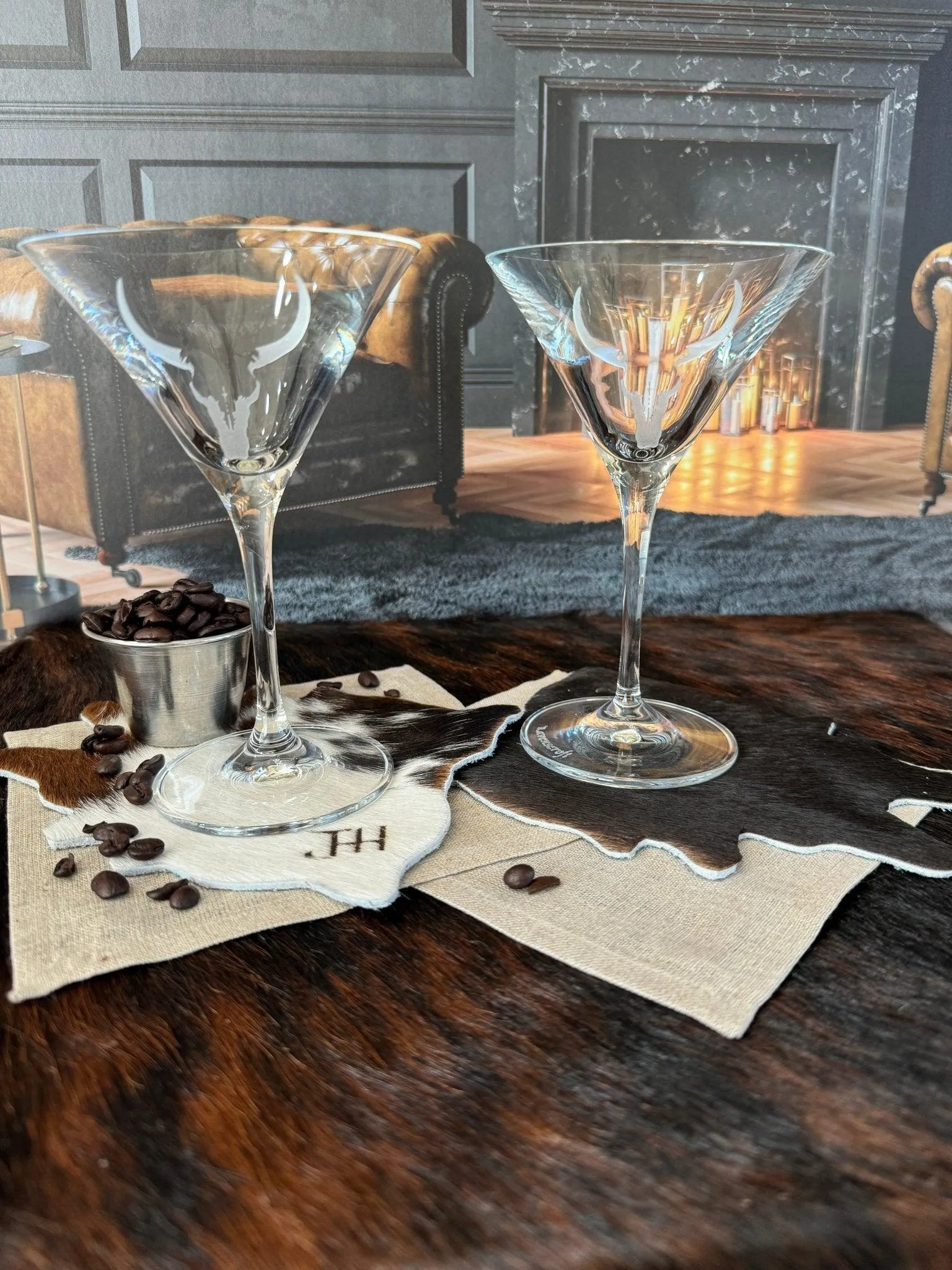 Ravenscroft Crystal Martini Glasses - Longhorn