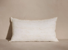 Raw Silk Lumbar Pillow Cover