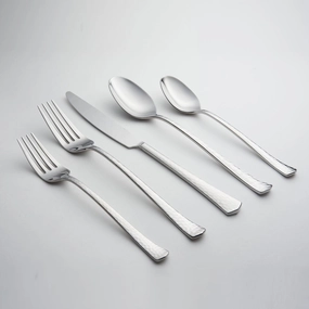 Reagan Mirror Hammered 20 Piece Flatware Set