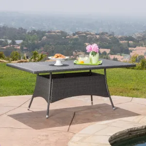 Rectangular Outdoor Wicker Dining Table - NH934892 patio chairs, outdoor seating