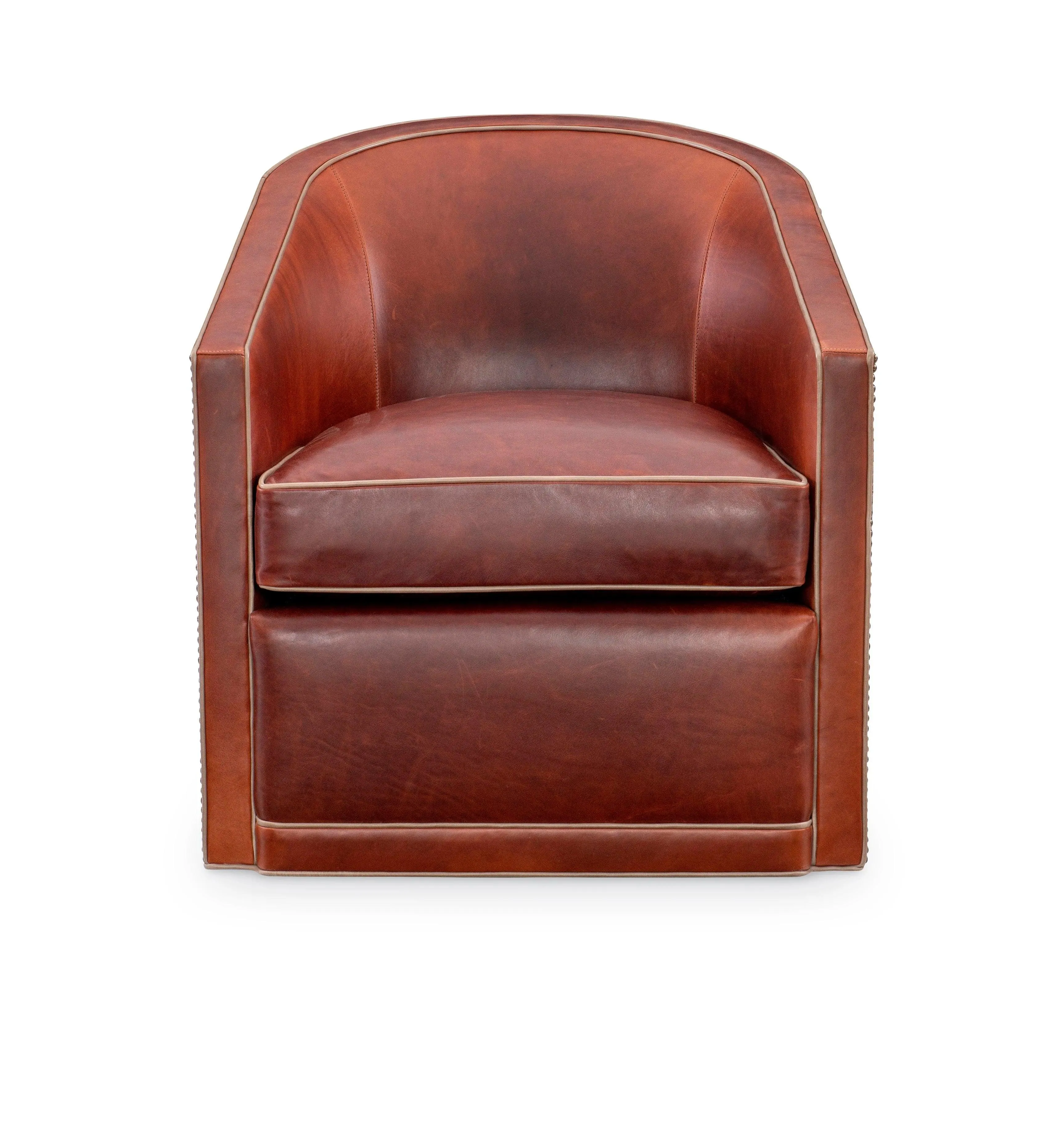 Red Baron Leather Swivel Chair