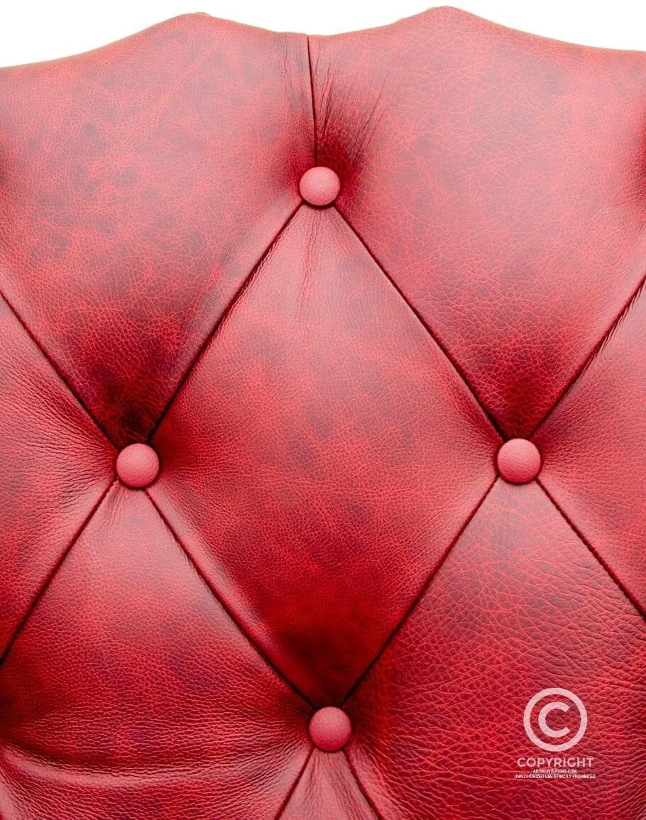 Red Dust Leather Office Chair