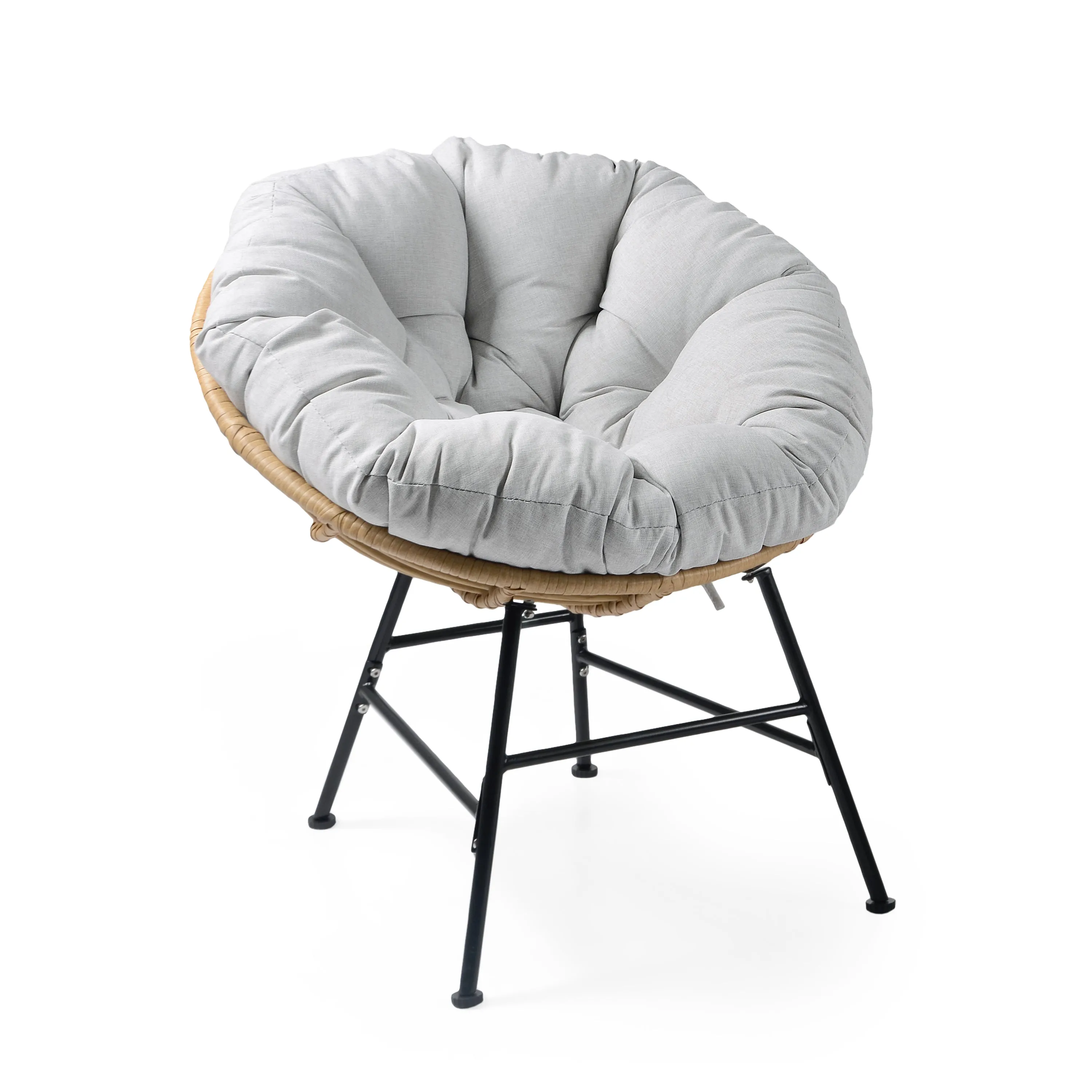 Redemond Outdoor PE Rattan Shelll Chair with Cushions