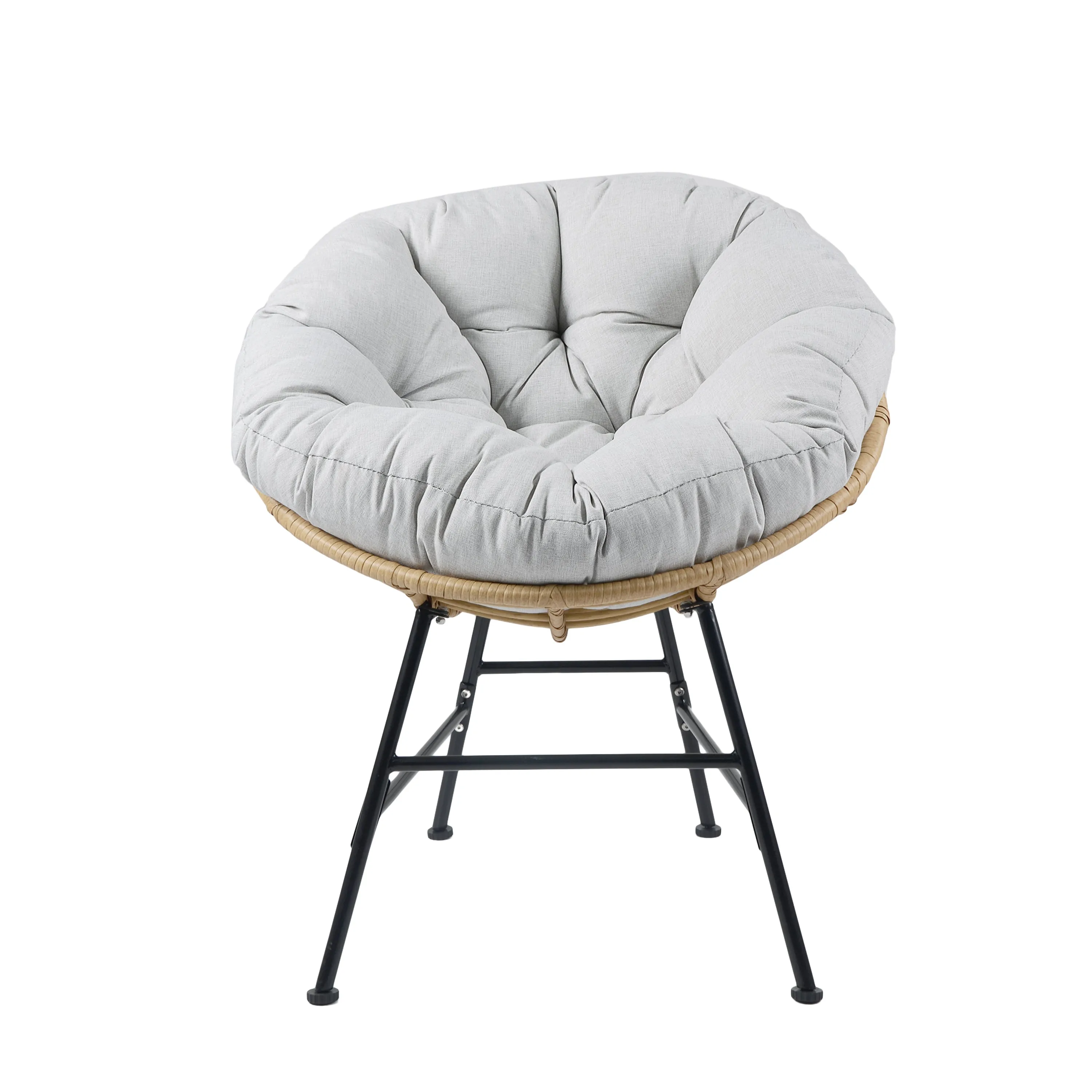 Redemond Outdoor PE Rattan Shelll Chair with Cushions