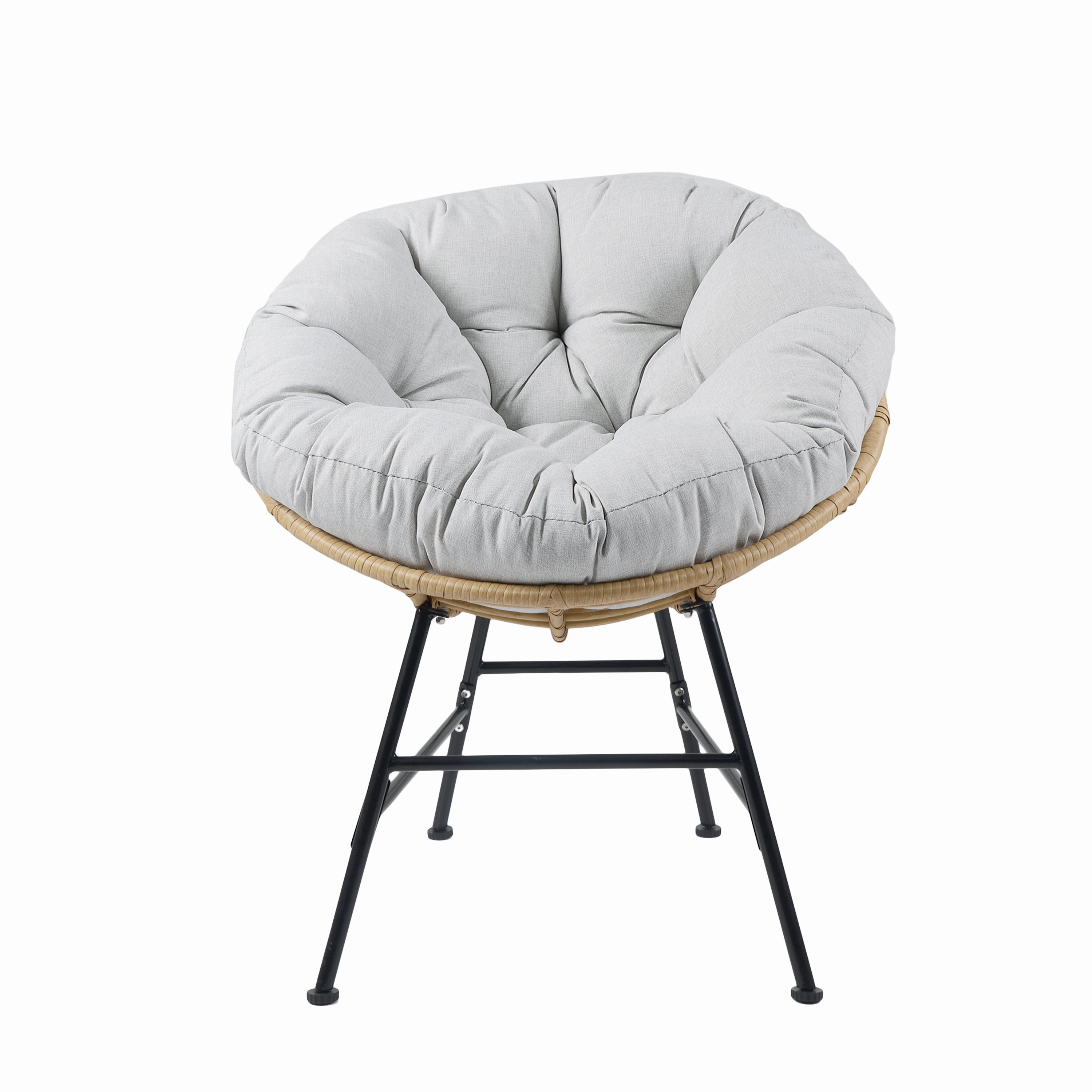 Redemond Outdoor PE Rattan Shelll Chair with Cushions