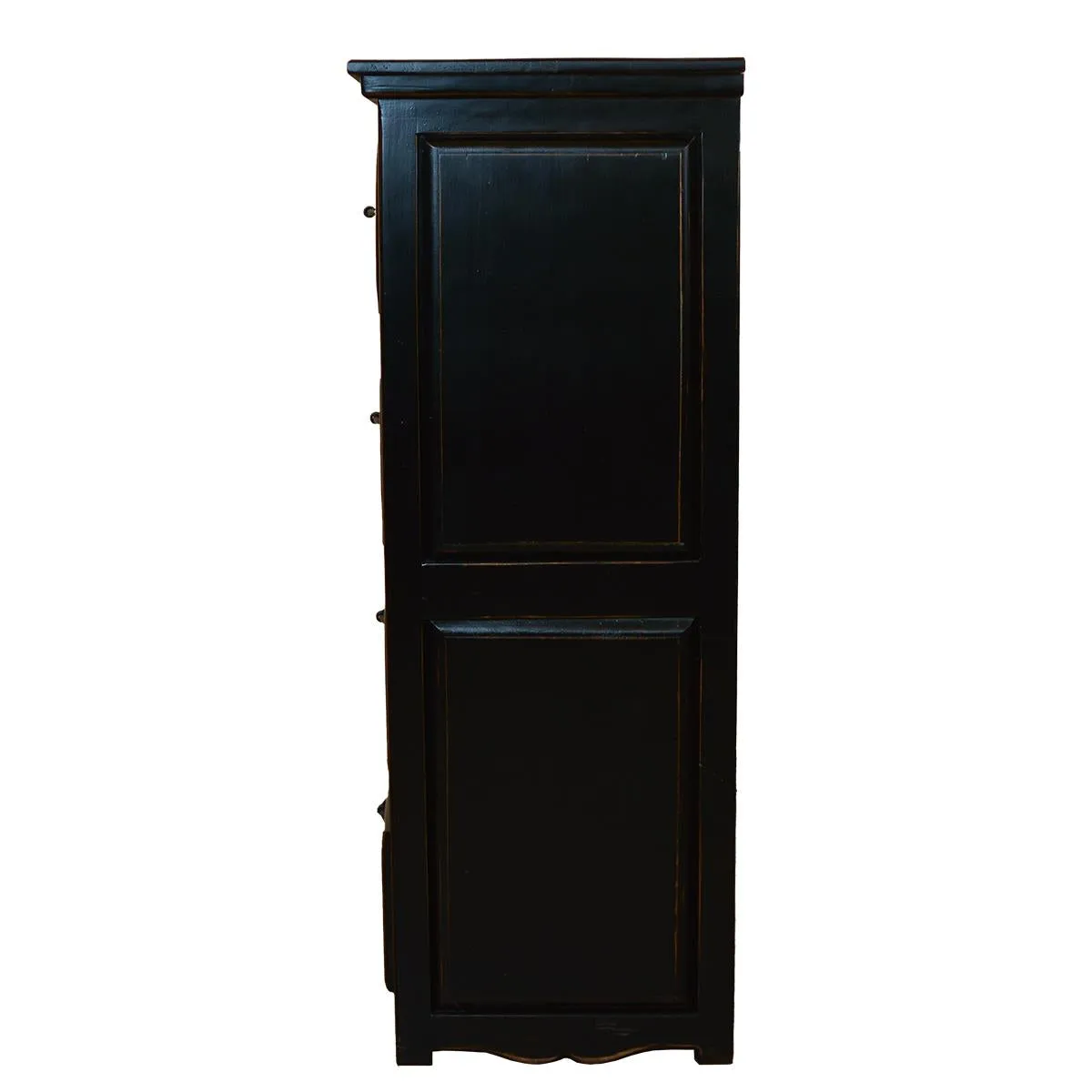 Regal Ebony Black/White Cowhide Chest
