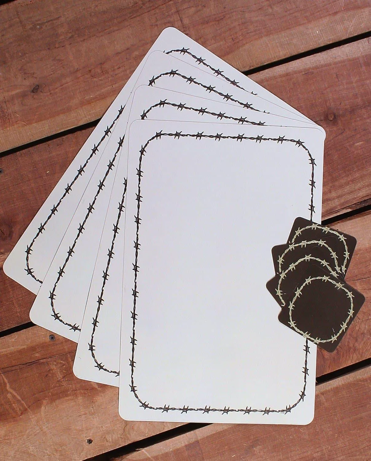 Reversible Plastic Western Placemats & Coasters - Barbed Wire blender, kitchen appliance