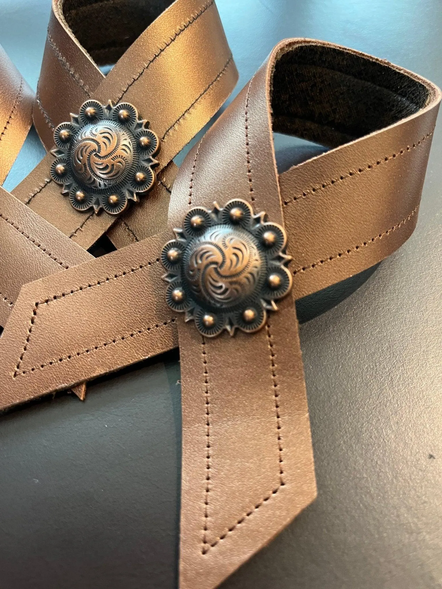 Reversible Western Leather Napkin Rings