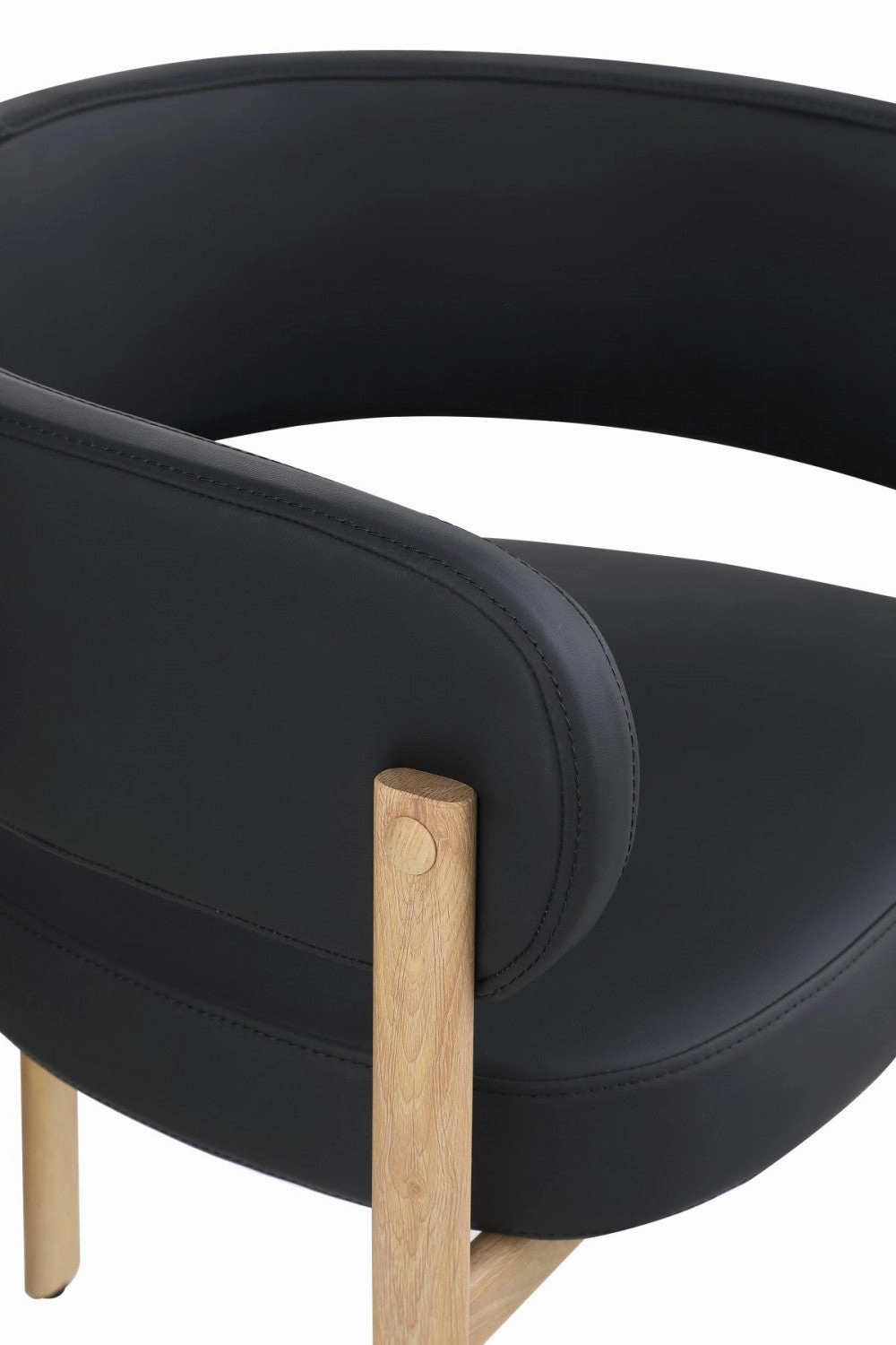 Rhett Dining Chair - Black/Oak - Set of Two