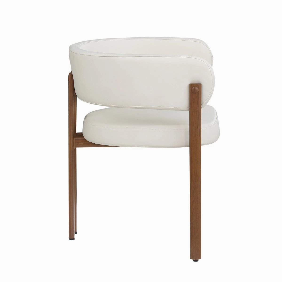 Rhett Dining Chair - Cream/Walnut - Set of Two