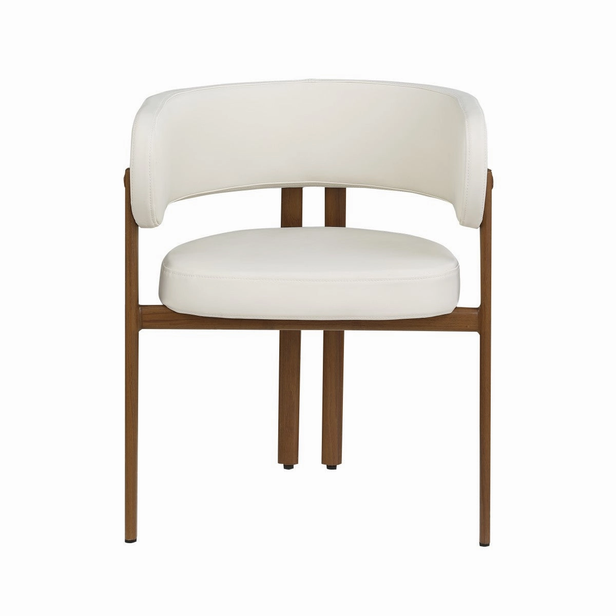 Rhett Dining Chair - Cream/Walnut - Set of Two