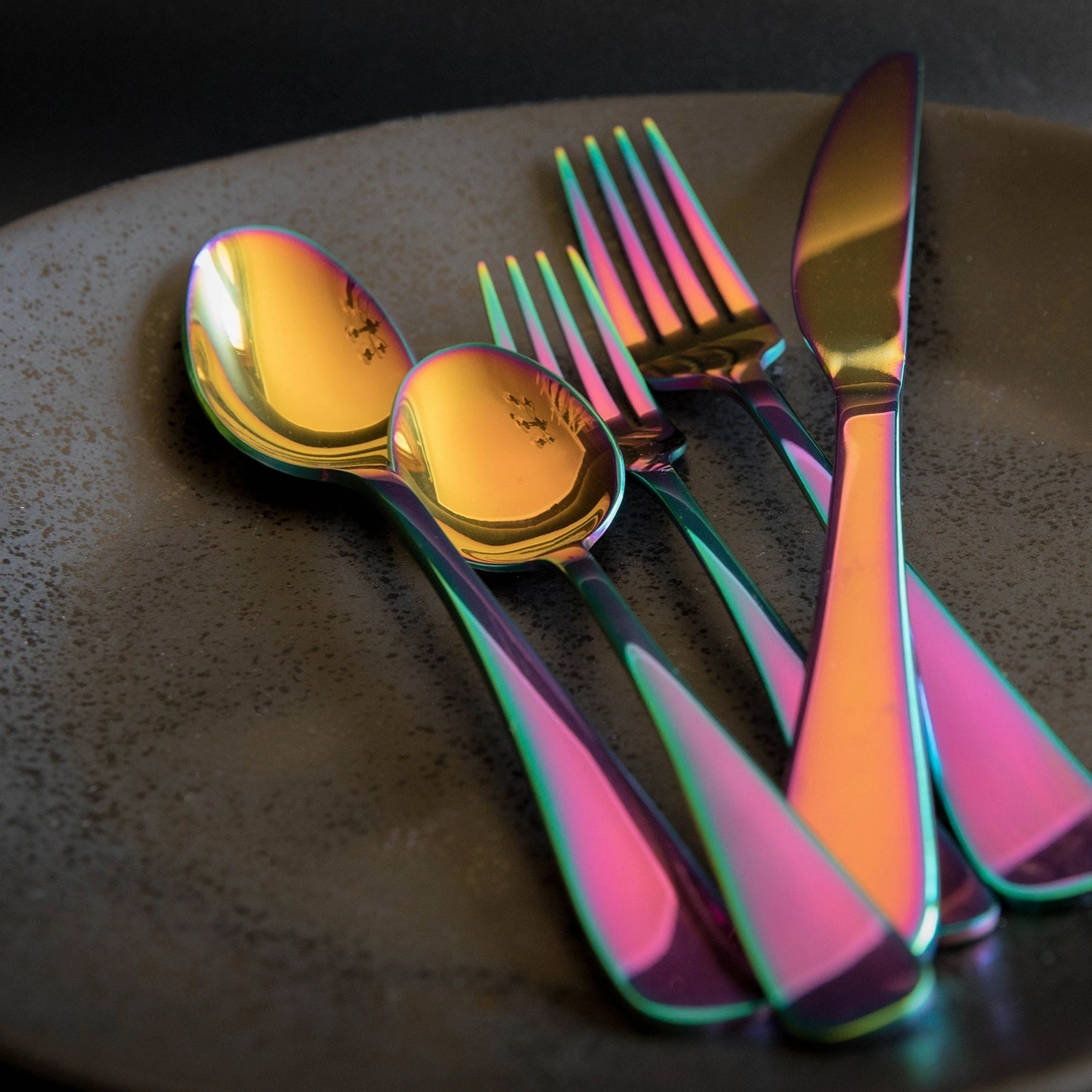 Rhiannon Rainbow Mirror 20 Piece Flatware Set