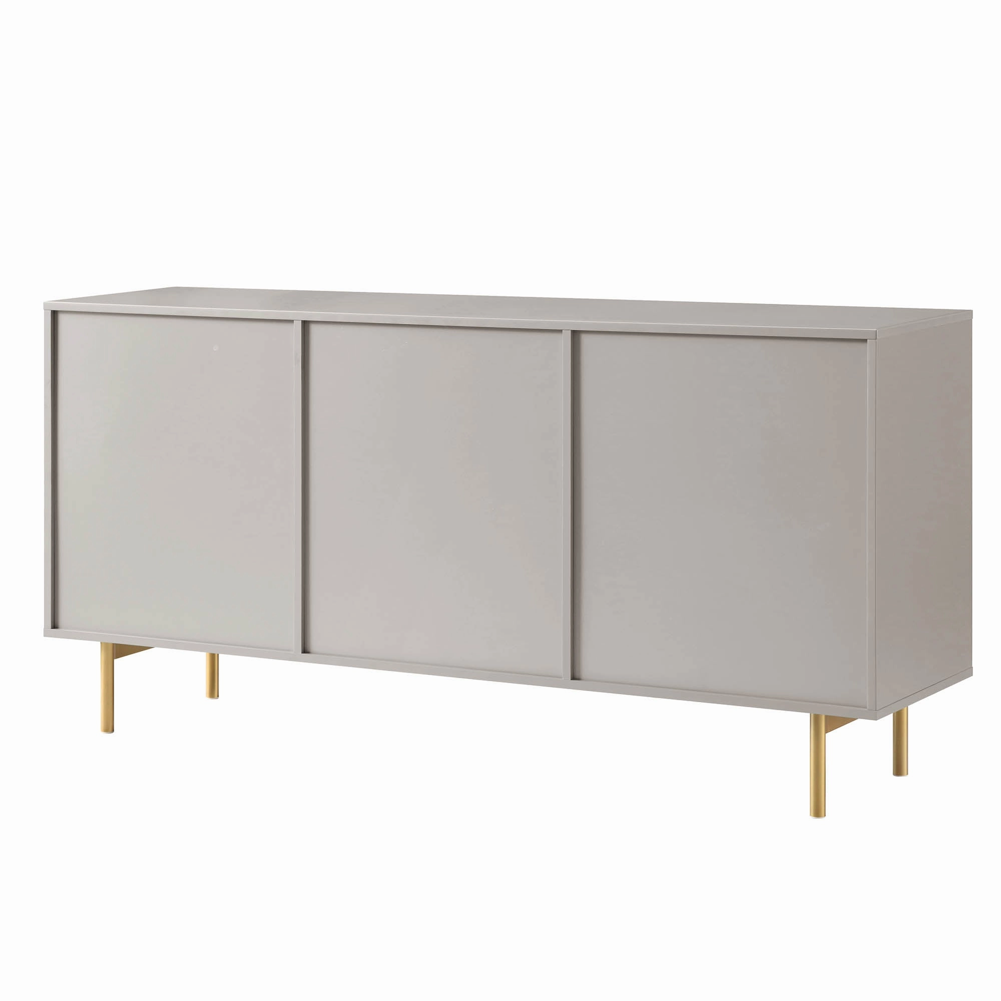 Richmond Ridged Large Sideboard, Matte Taupe