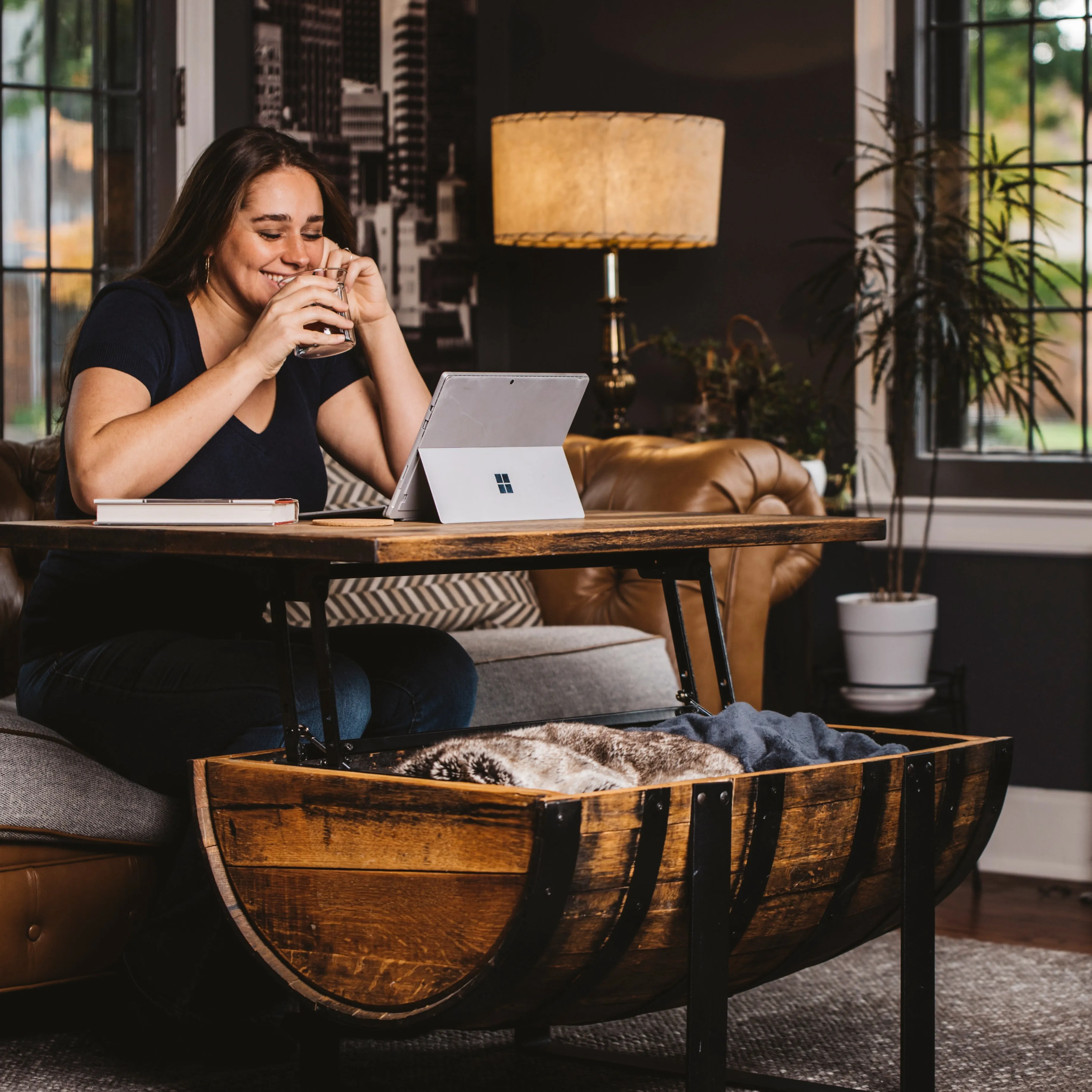 Rickhouse Whiskey Barrel Coffee Table