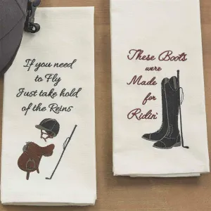 Riding Gear Embroidered Dish Towels blender, kitchen appliance