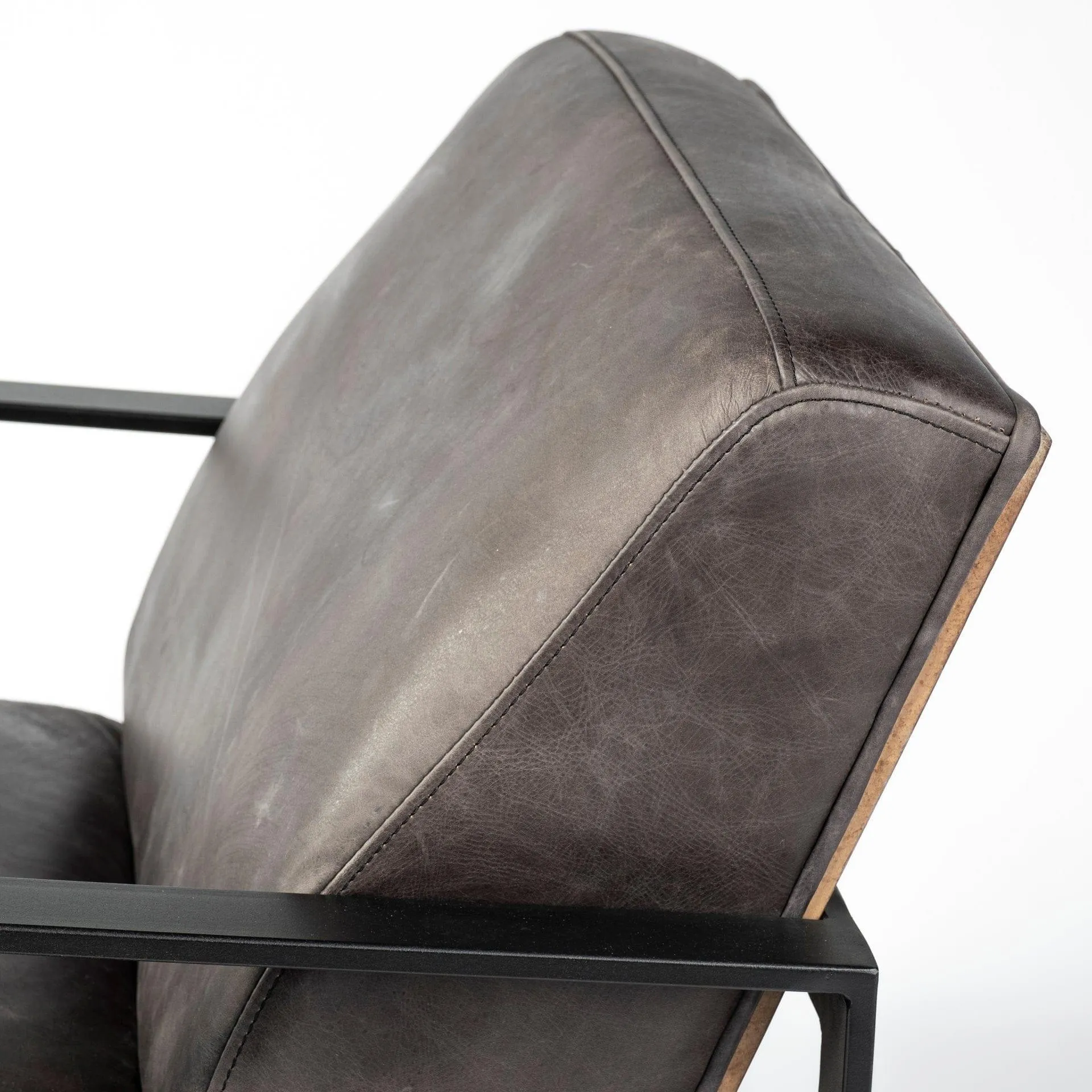 Riley Ebony Leather Accent Chair