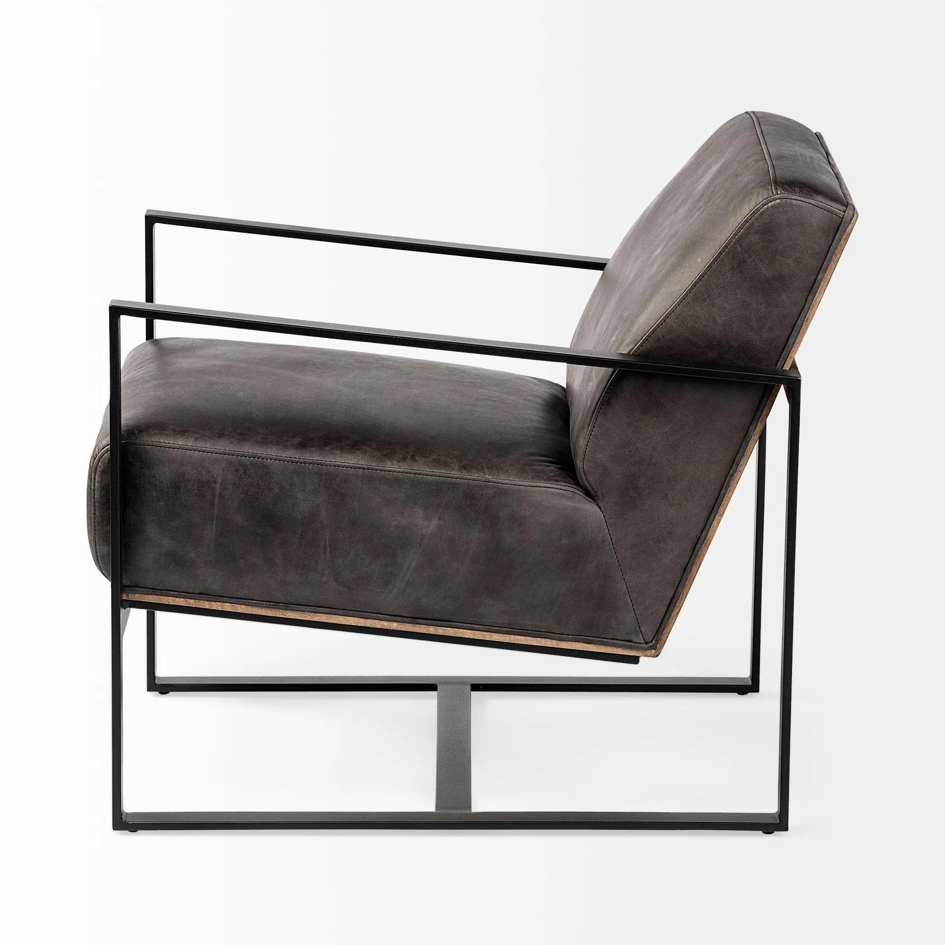 Riley Ebony Leather Accent Chair