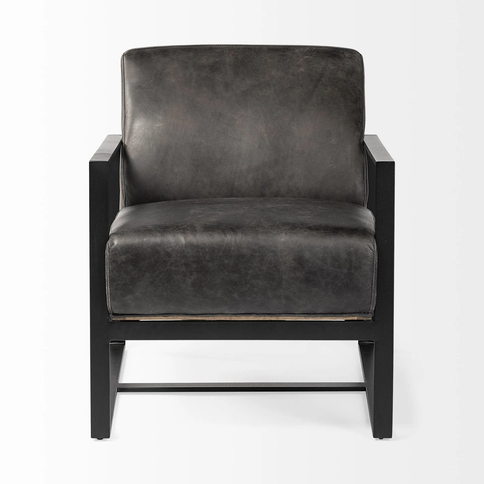 Riley Ebony Leather Accent Chair