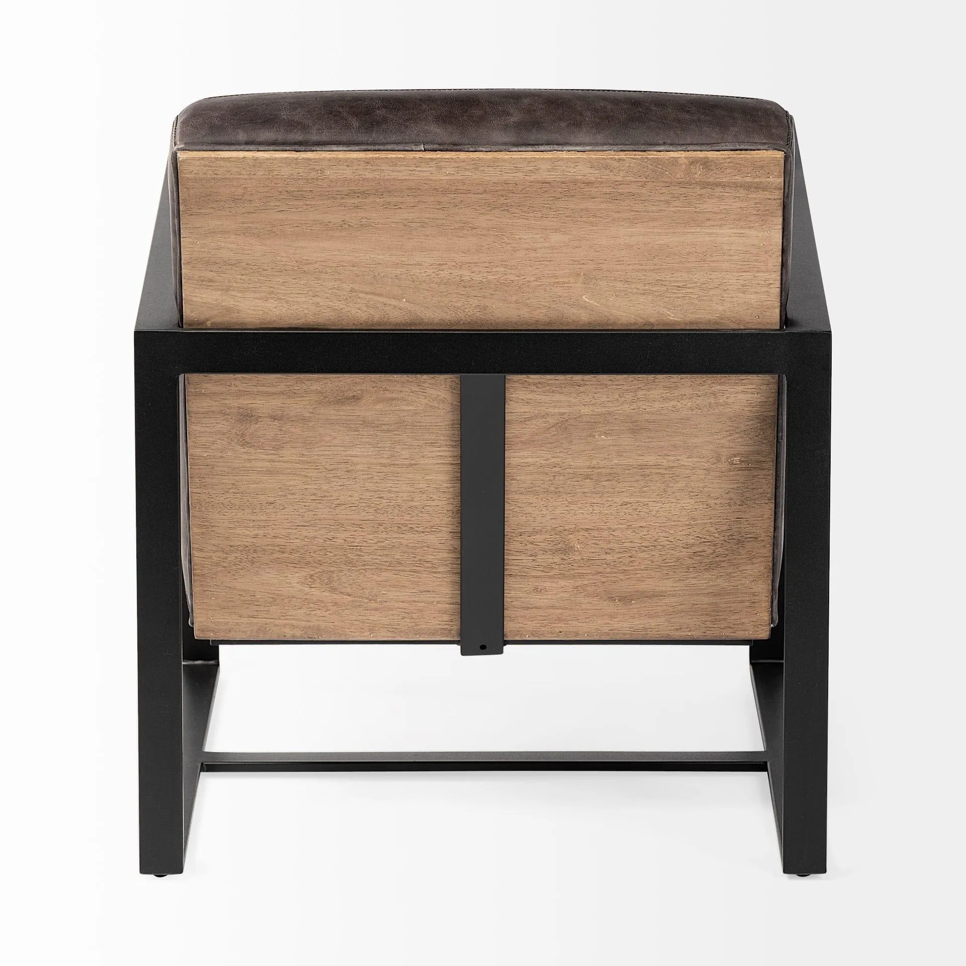 Riley Ebony Leather Accent Chair