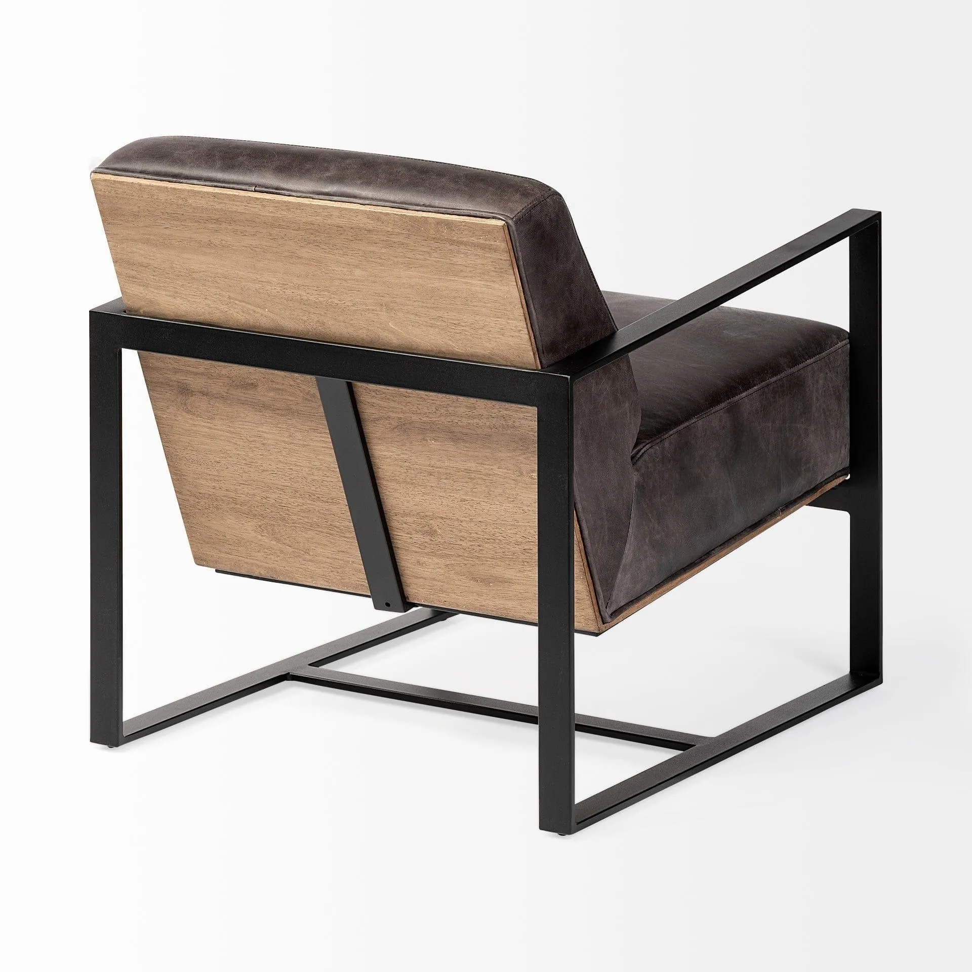 Riley Ebony Leather Accent Chair