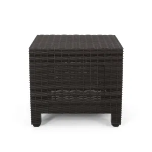 Riley Outdoor Wicker Print Side Table coffee table, accent table
