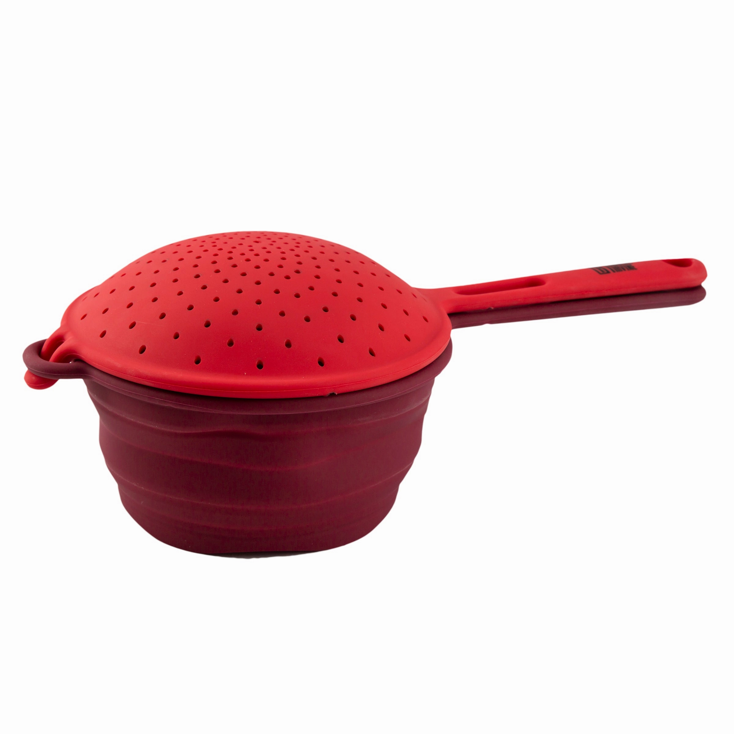 Robert Irvine 2-Piece Silicone Colander Set - Red